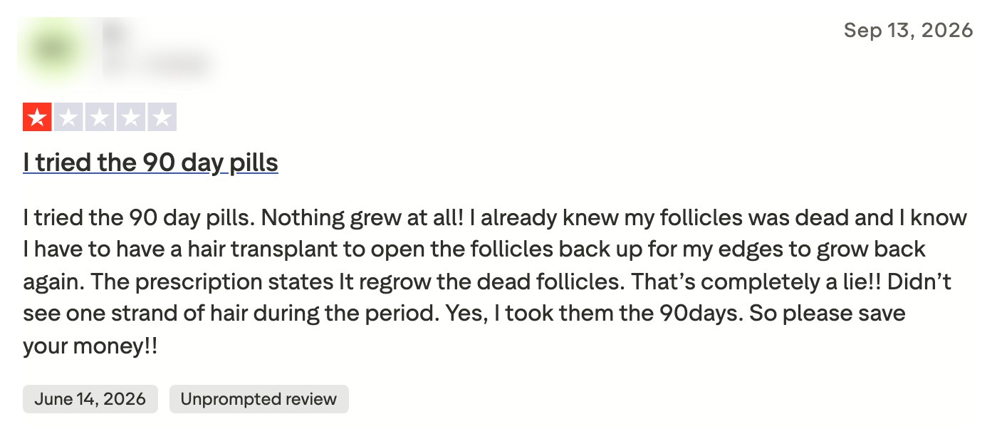 1-star Lumin review on Trustpilot