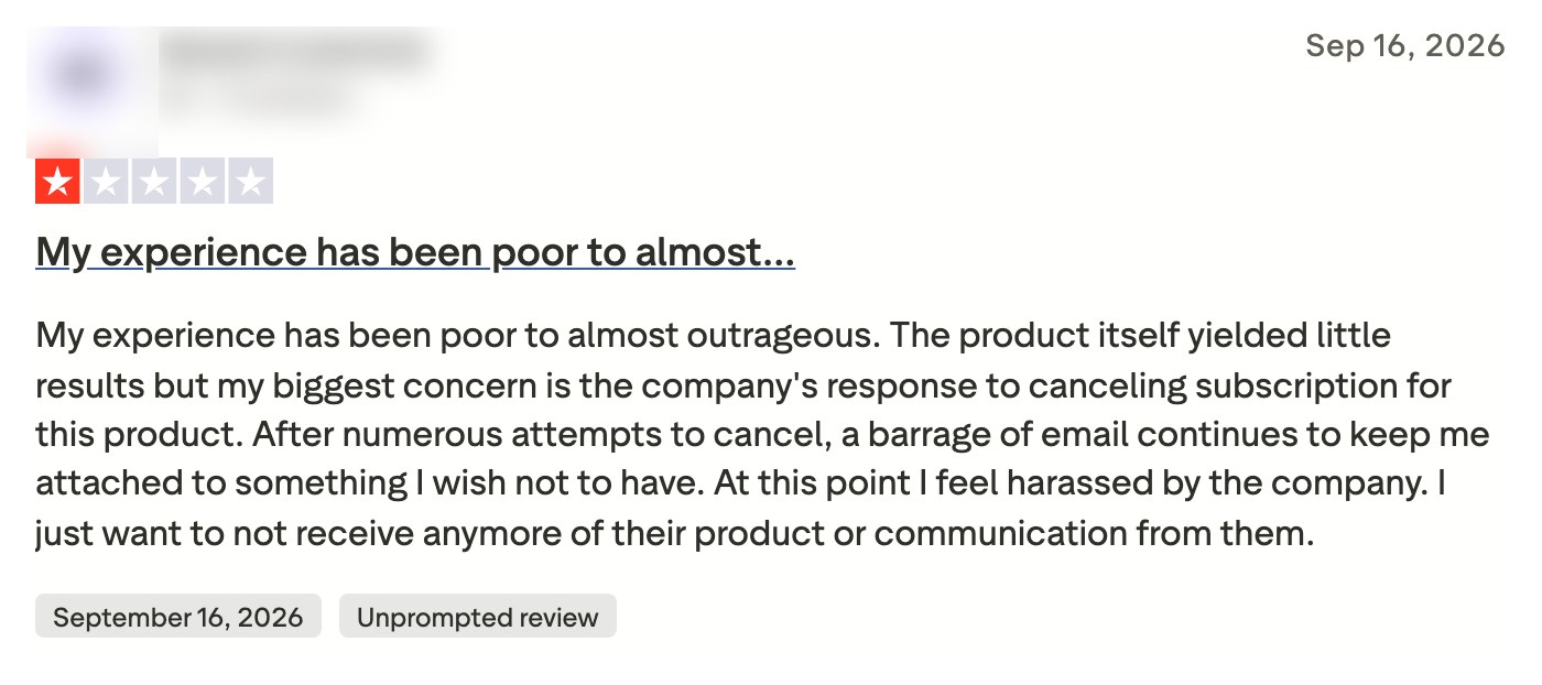 1-star Lumin review on Trustpilot